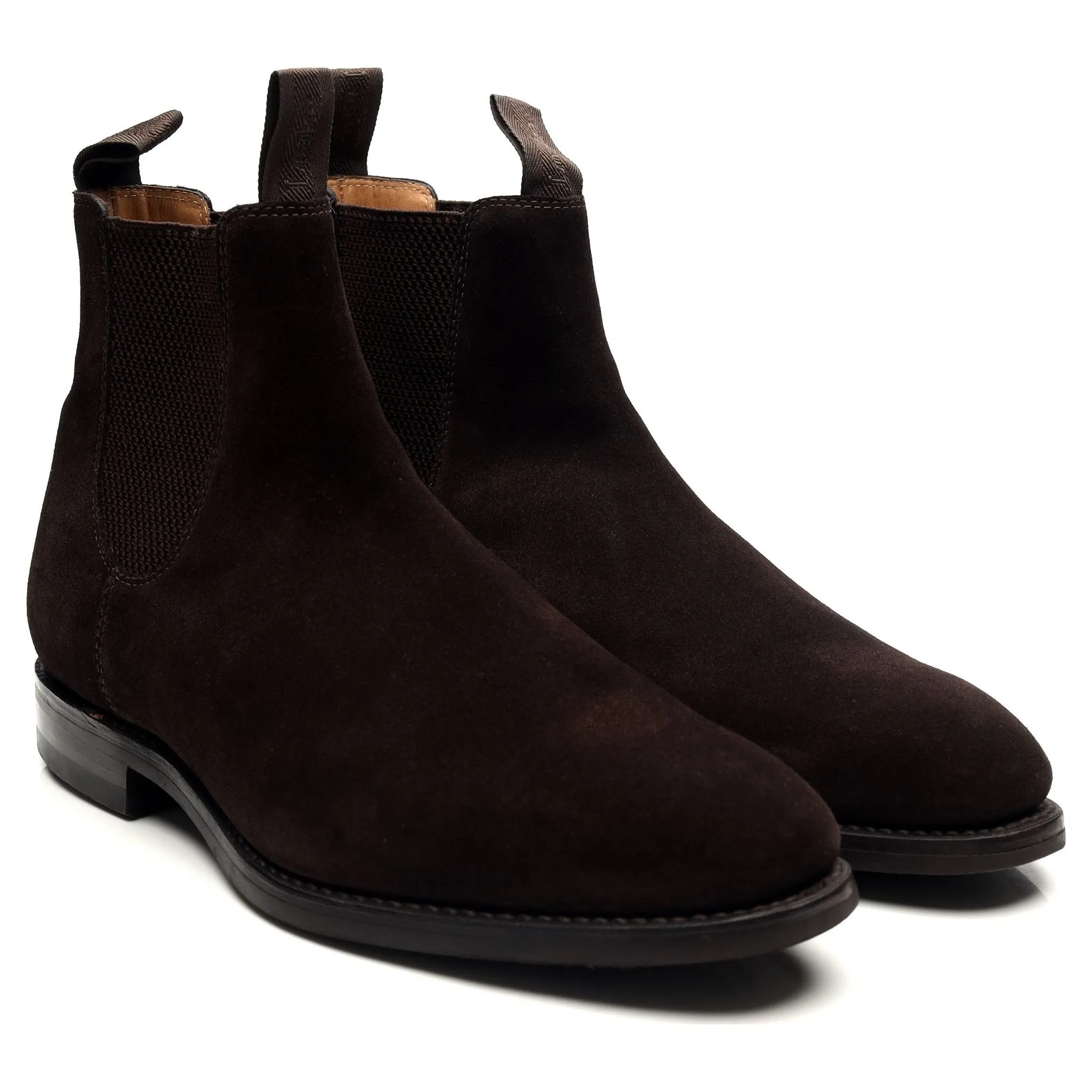 1880 'Chatsworth' Dark Brown Suede Chelsea Boots UK 10 G