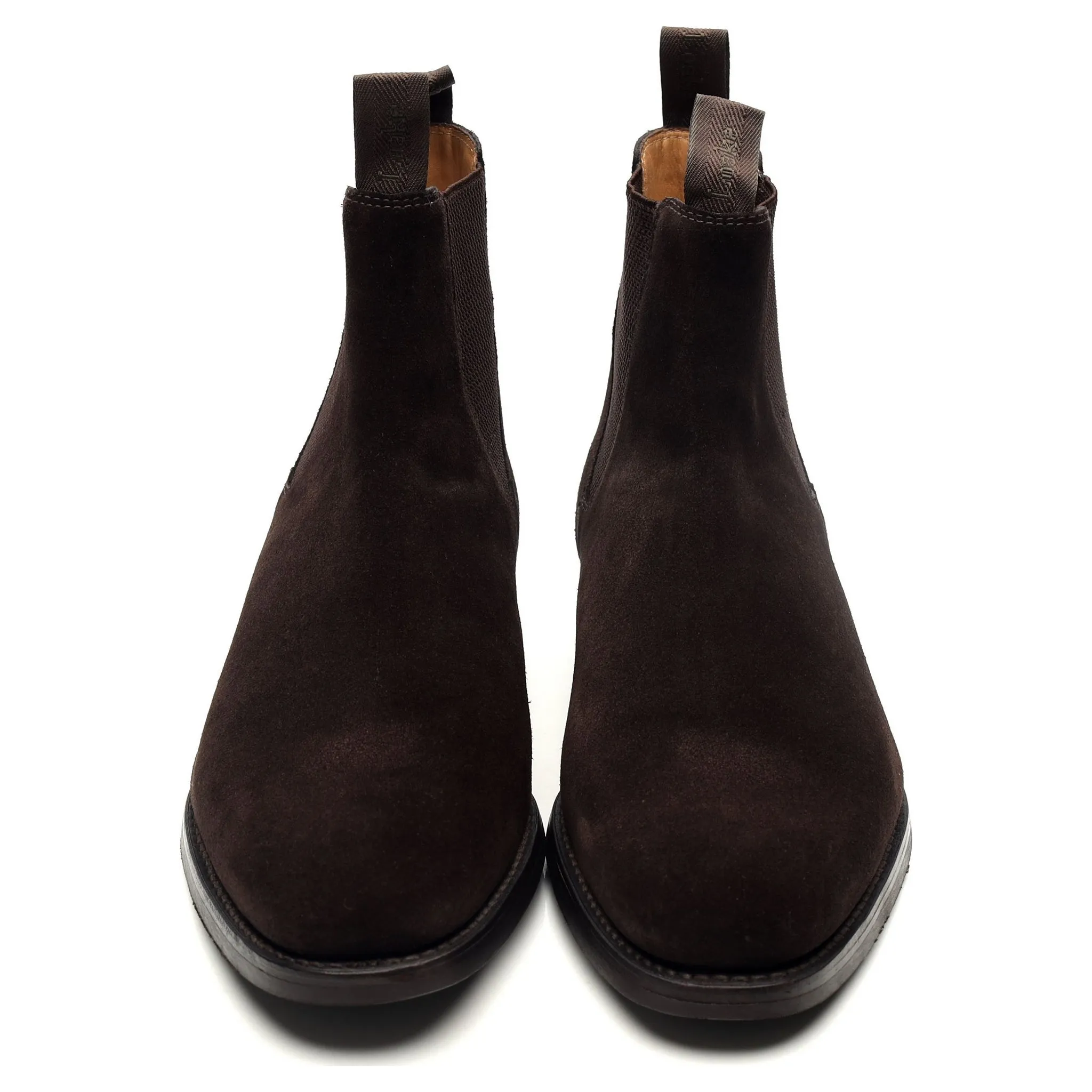 1880 'Chatsworth' Dark Brown Suede Chelsea Boots UK 10 G