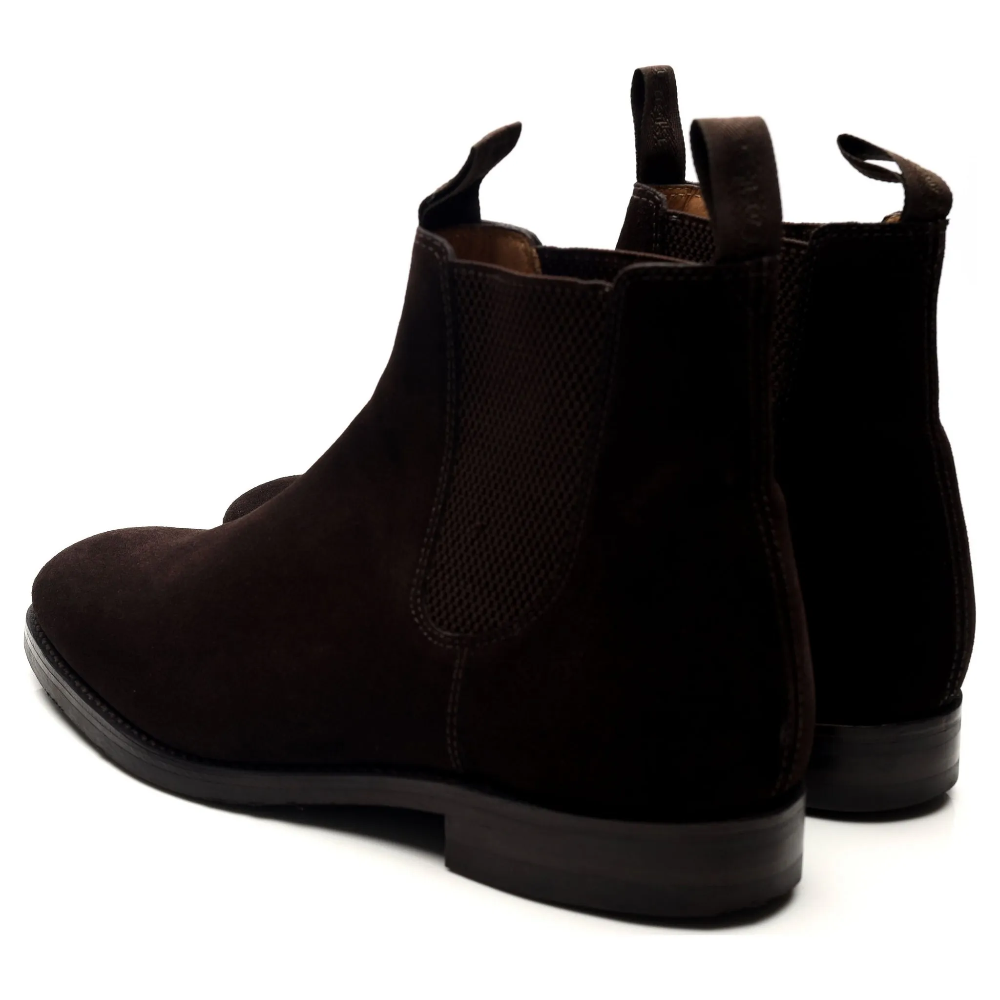 1880 'Chatsworth' Dark Brown Suede Chelsea Boots UK 10 G