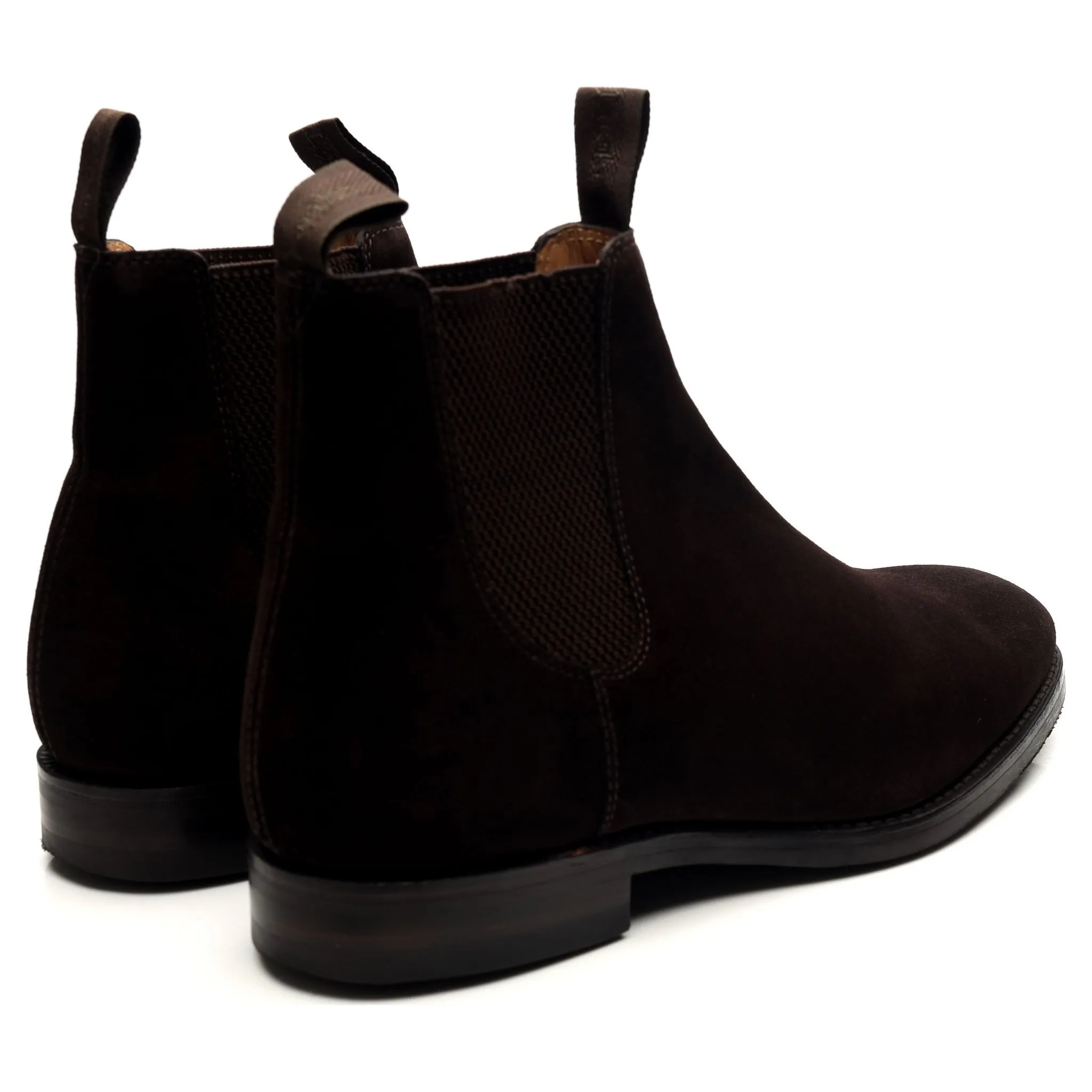 1880 'Chatsworth' Dark Brown Suede Chelsea Boots UK 10 G