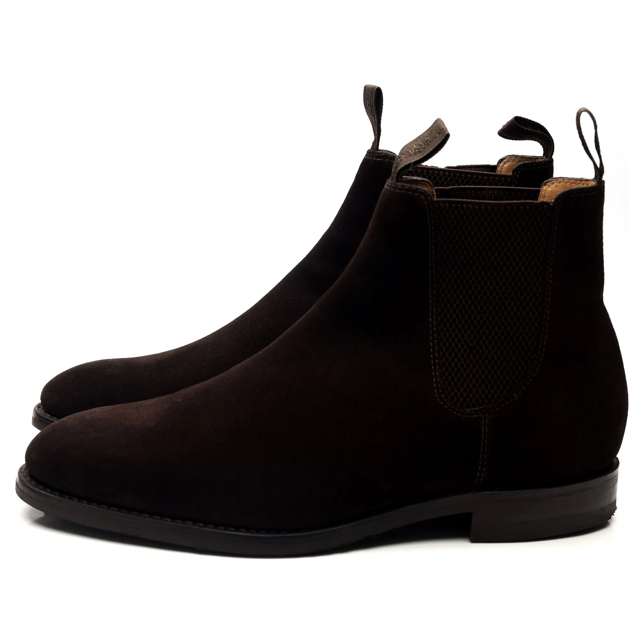 1880 'Chatsworth' Dark Brown Suede Chelsea Boots UK 10 G