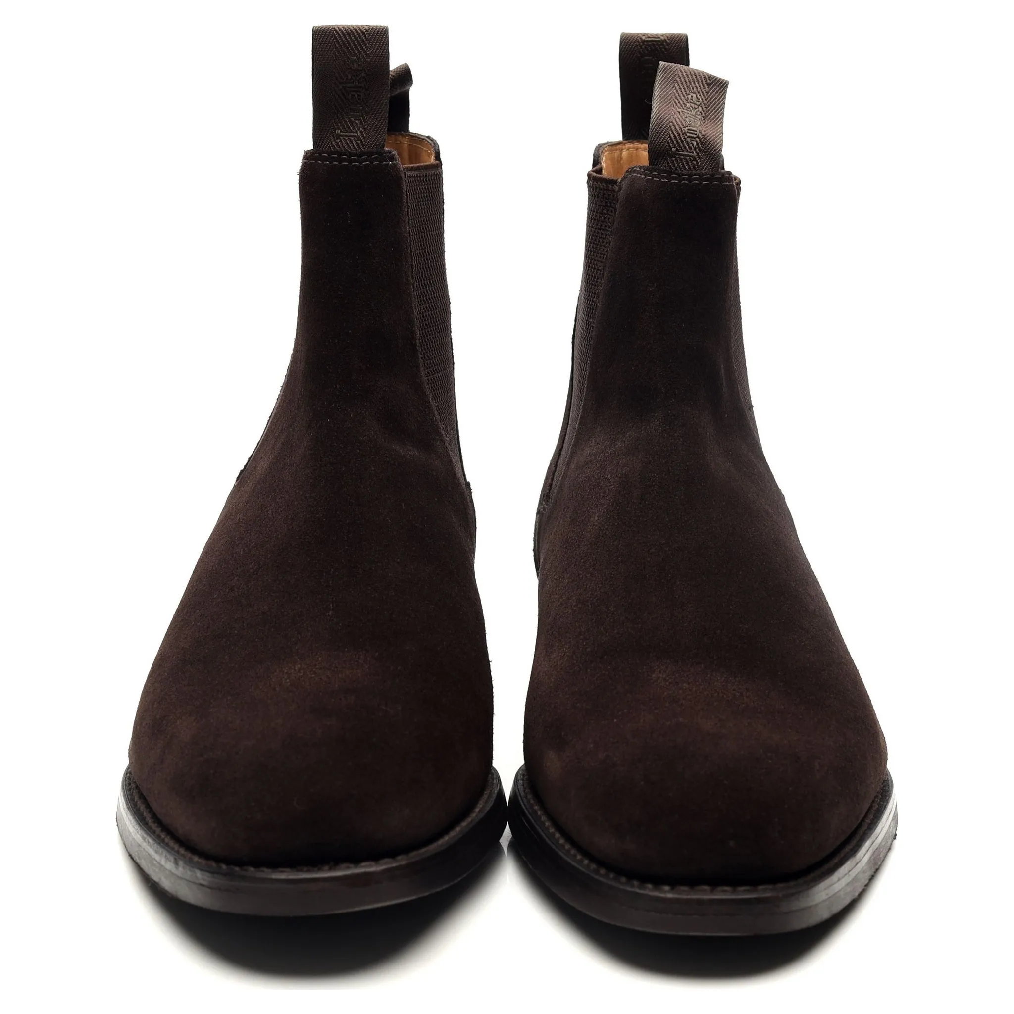 1880 'Chatsworth' Dark Brown Suede Chelsea Boots UK 10 G