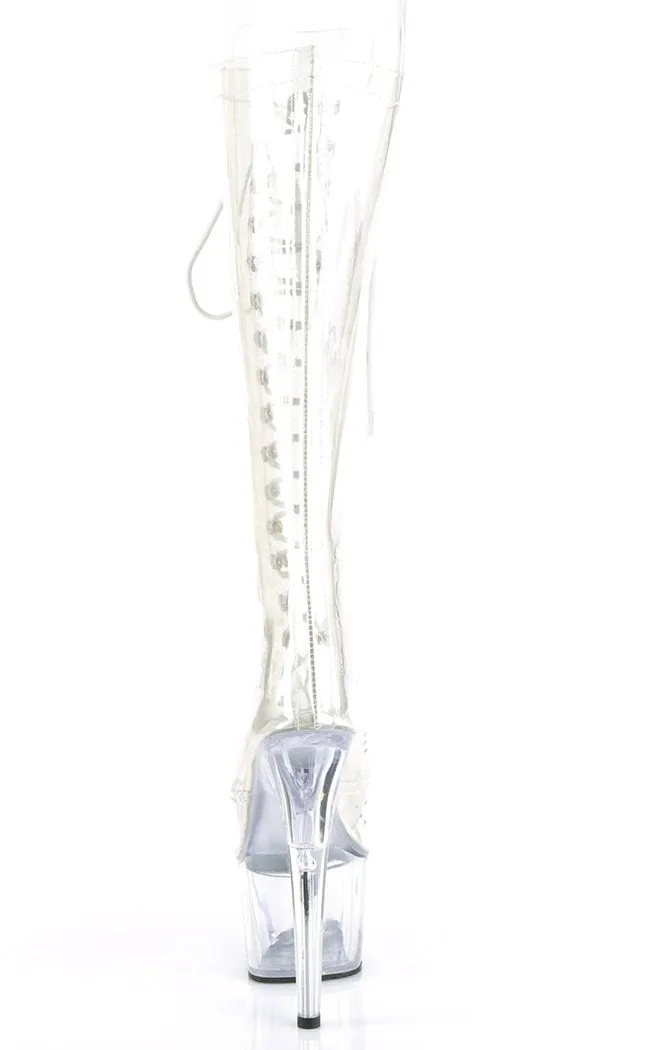 ADORE-2020C Clear Knee Boots