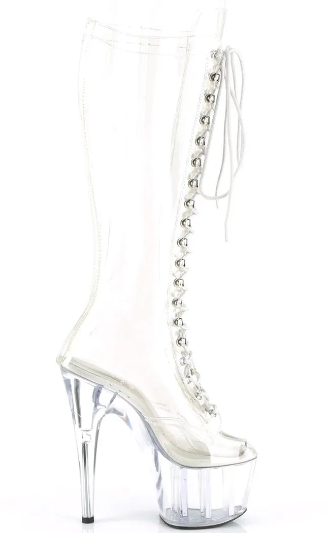 ADORE-2020C Clear Knee Boots