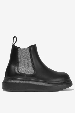 Alexander McQueen Girls Leather Chelsea Boots