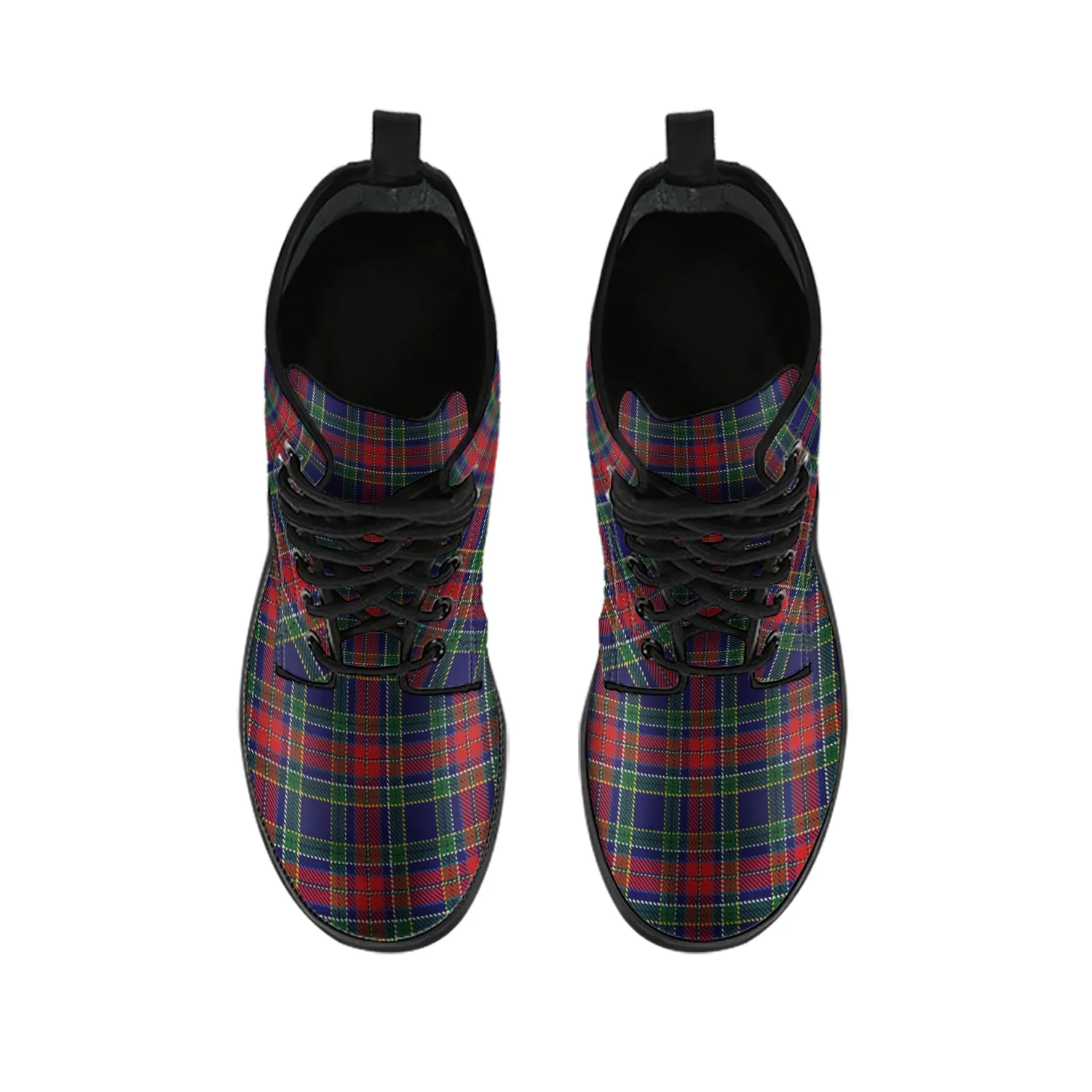 Allison Red Tartan Leather Boots