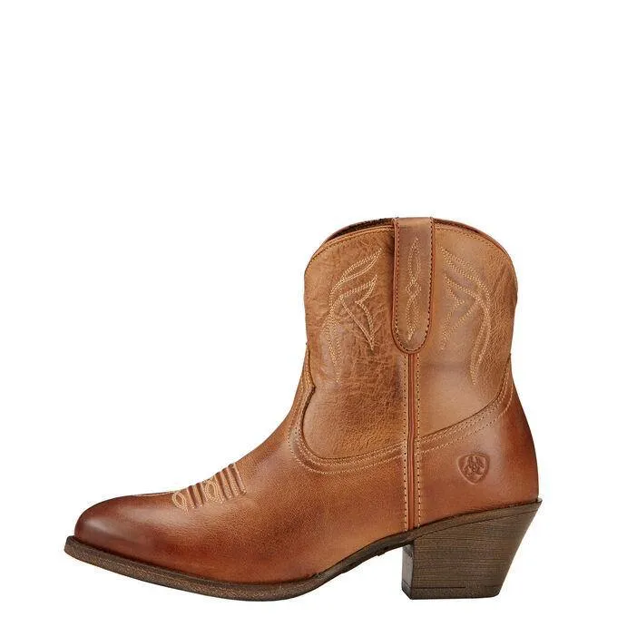 Ariat Women's Darlin Western Anckle Boot Tan Burnt Sugar