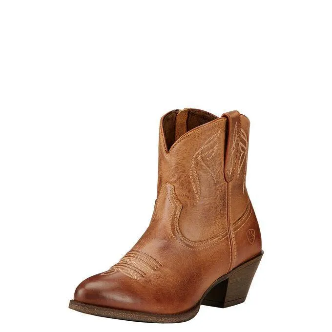 Ariat Women's Darlin Western Anckle Boot Tan Burnt Sugar