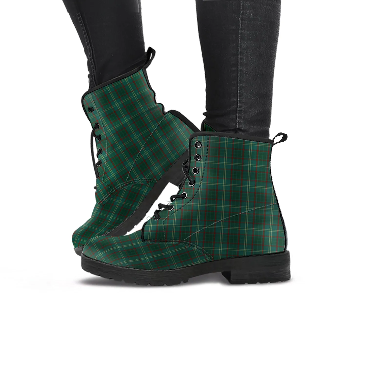 Armagh County Ireland Tartan Leather Boots