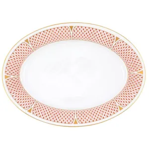 Art Deco Rust Oval Platter