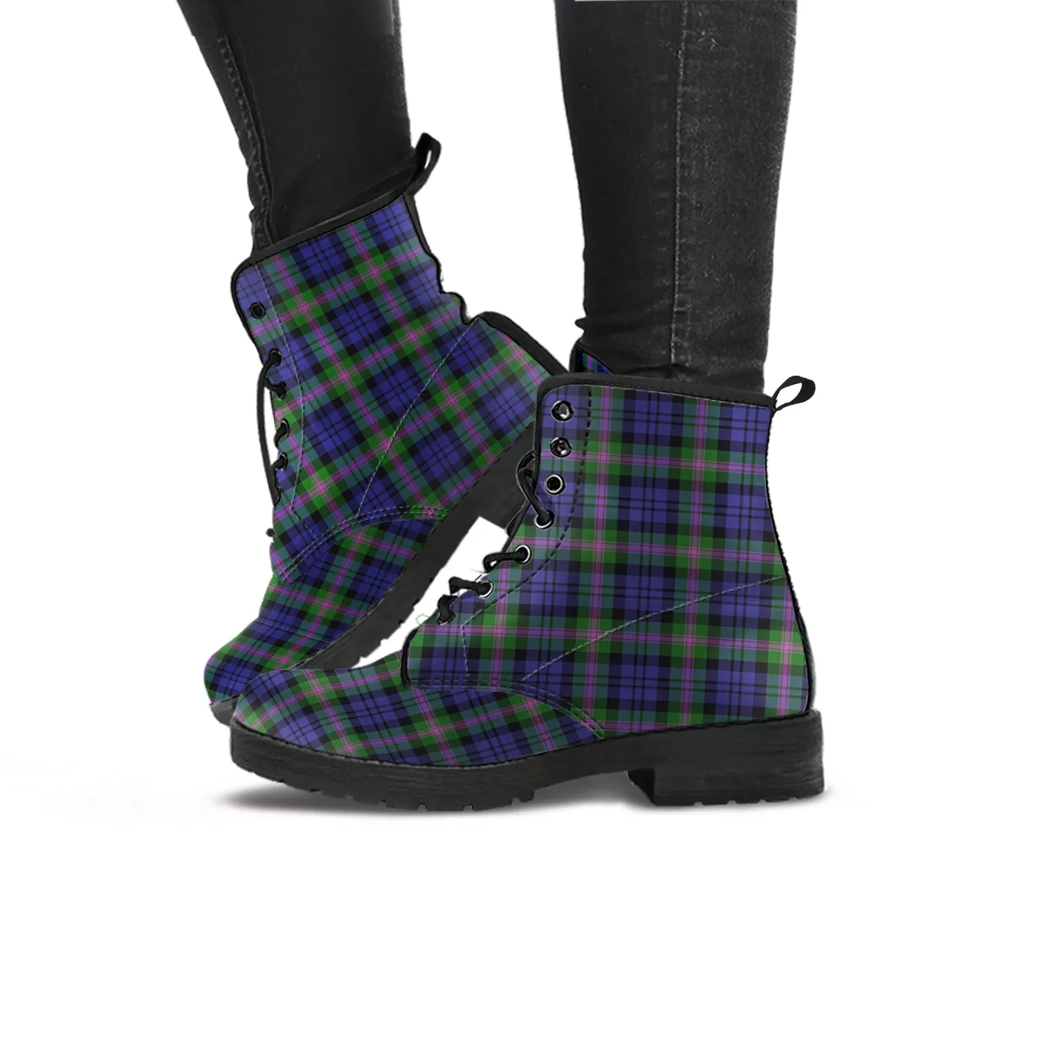 Baird Modern Tartan Leather Boots