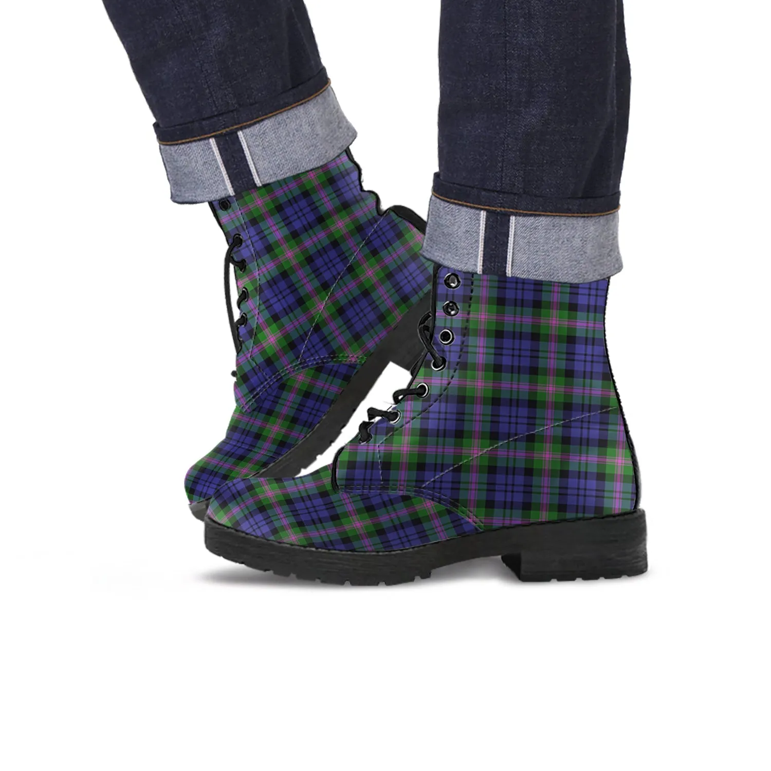 Baird Modern Tartan Leather Boots