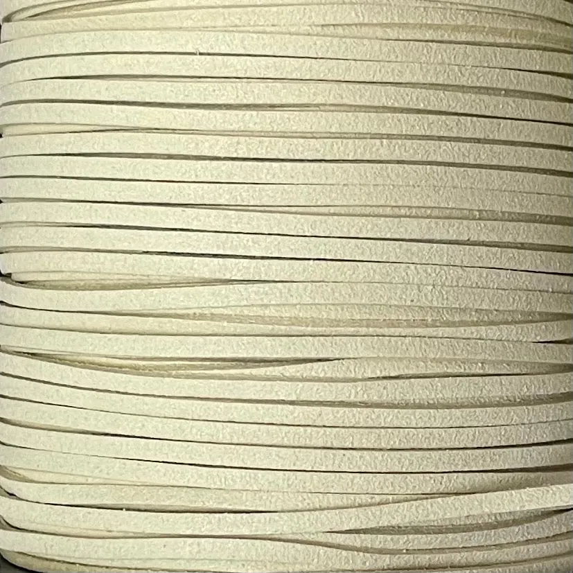 Beige Faux Suede Leather Cord per metre