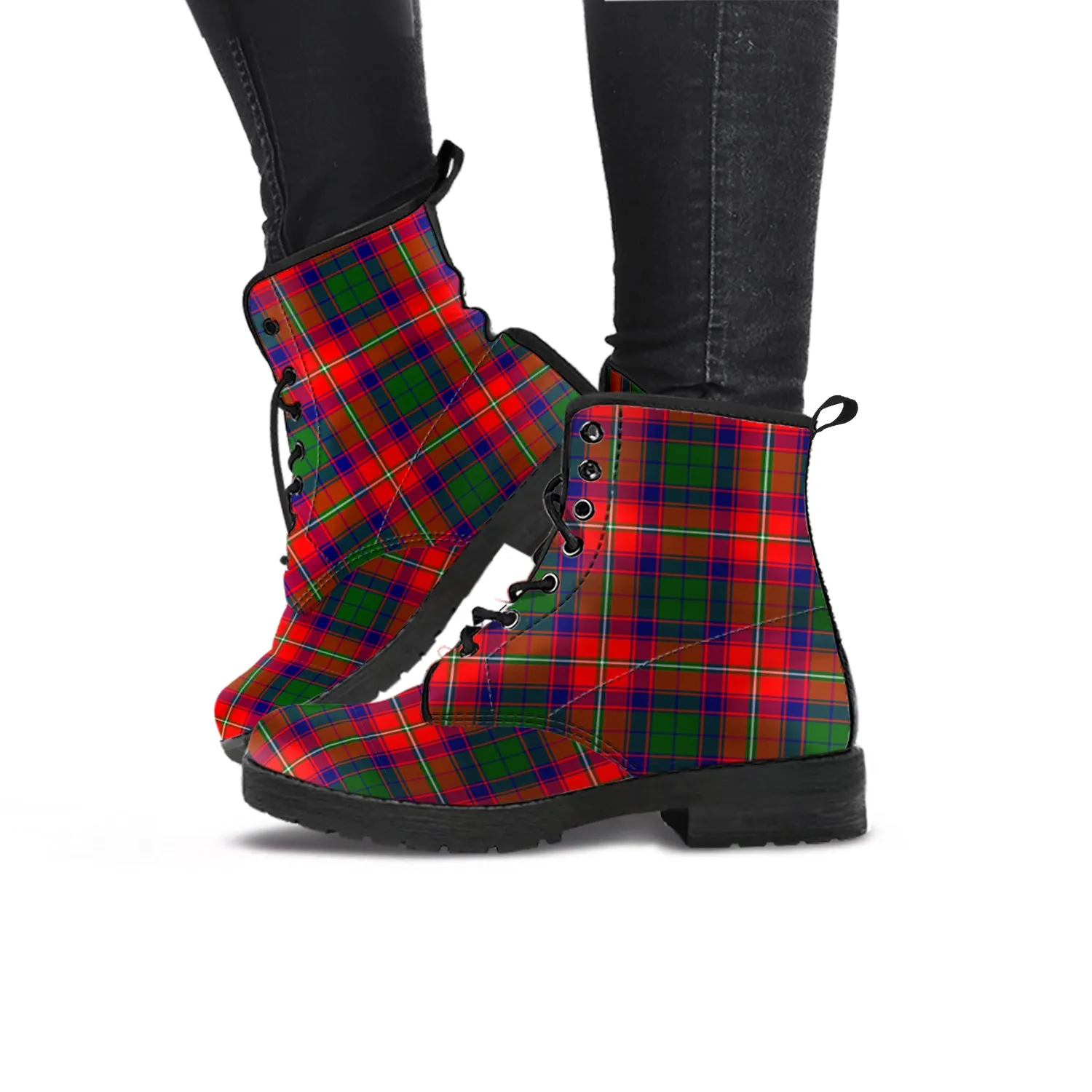 Belshes Tartan Leather Boots