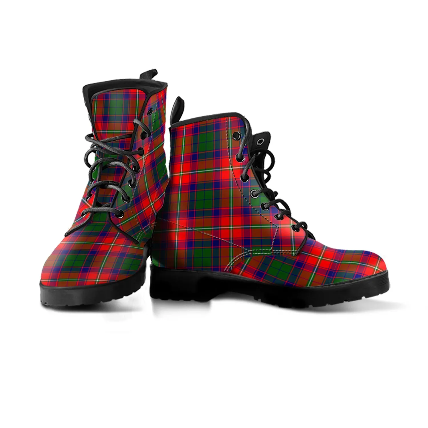 Belshes Tartan Leather Boots