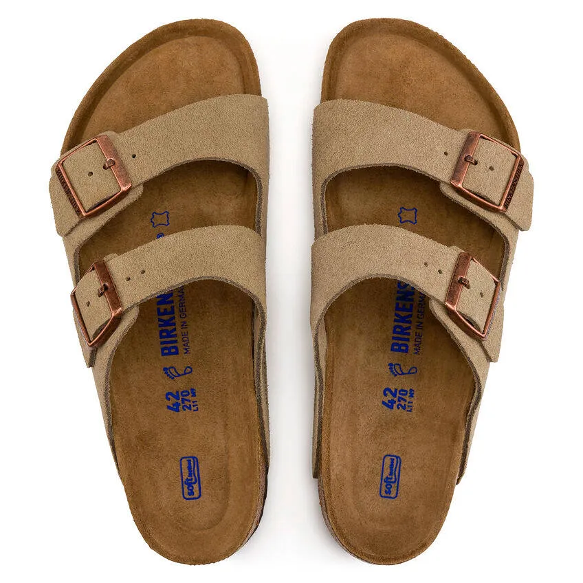 Birkenstock Arizona Soft Footbed Suede Leather Taupe (Unisex)