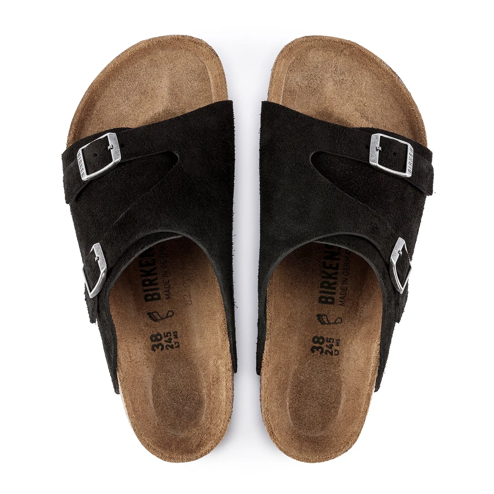 Birkenstock Zurich Slide Sandal (Men) - Black Suede