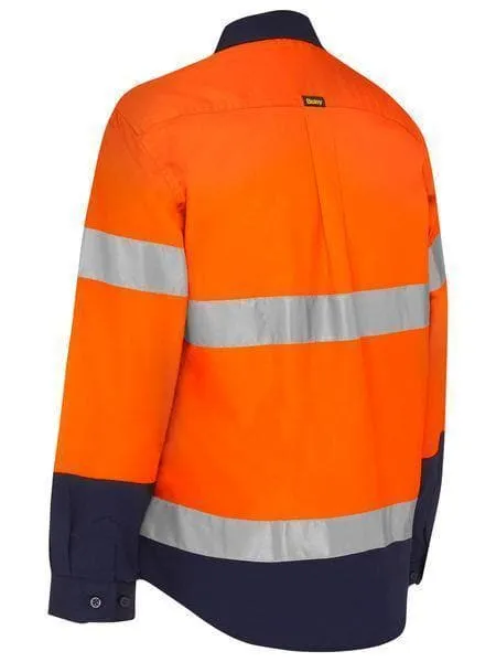 Bisley Women's 3m Taped Hi Vis Maternity Drill Shirt BLM6456T