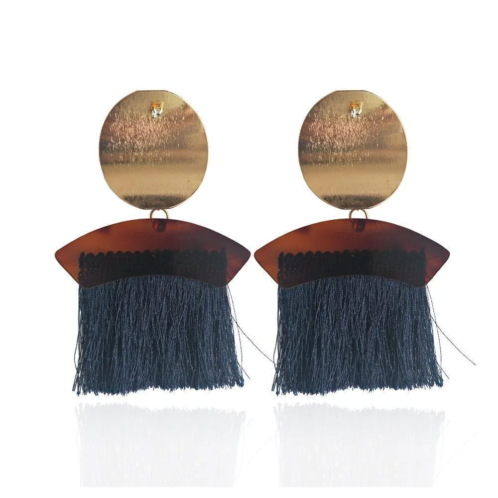 Bohemia charming long tassel handmade earrings fashion Party