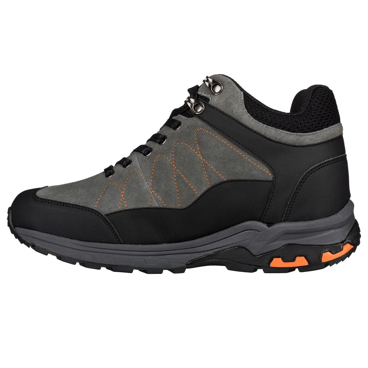 CALTO - H75472 - 3.2 Inches Taller (Grey) - Hiking Style Boots