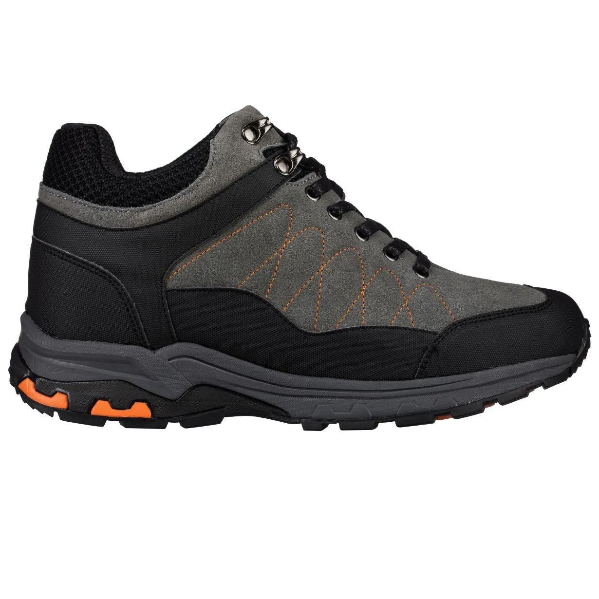 CALTO - H75472 - 3.2 Inches Taller (Grey) - Hiking Style Boots