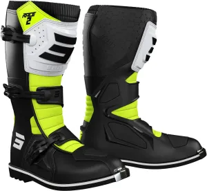 Children's boots Shot Race 2 for motocross, black/white/yellow