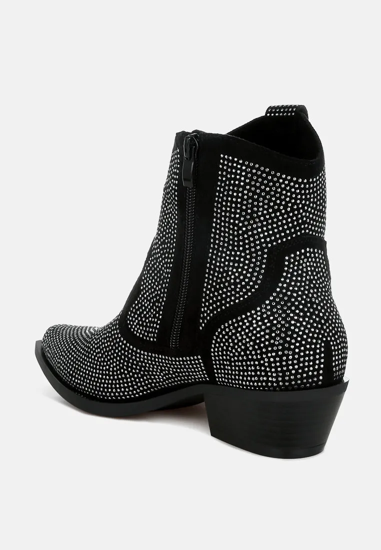 Costello Rhinestones Embellished Cowboy Boots