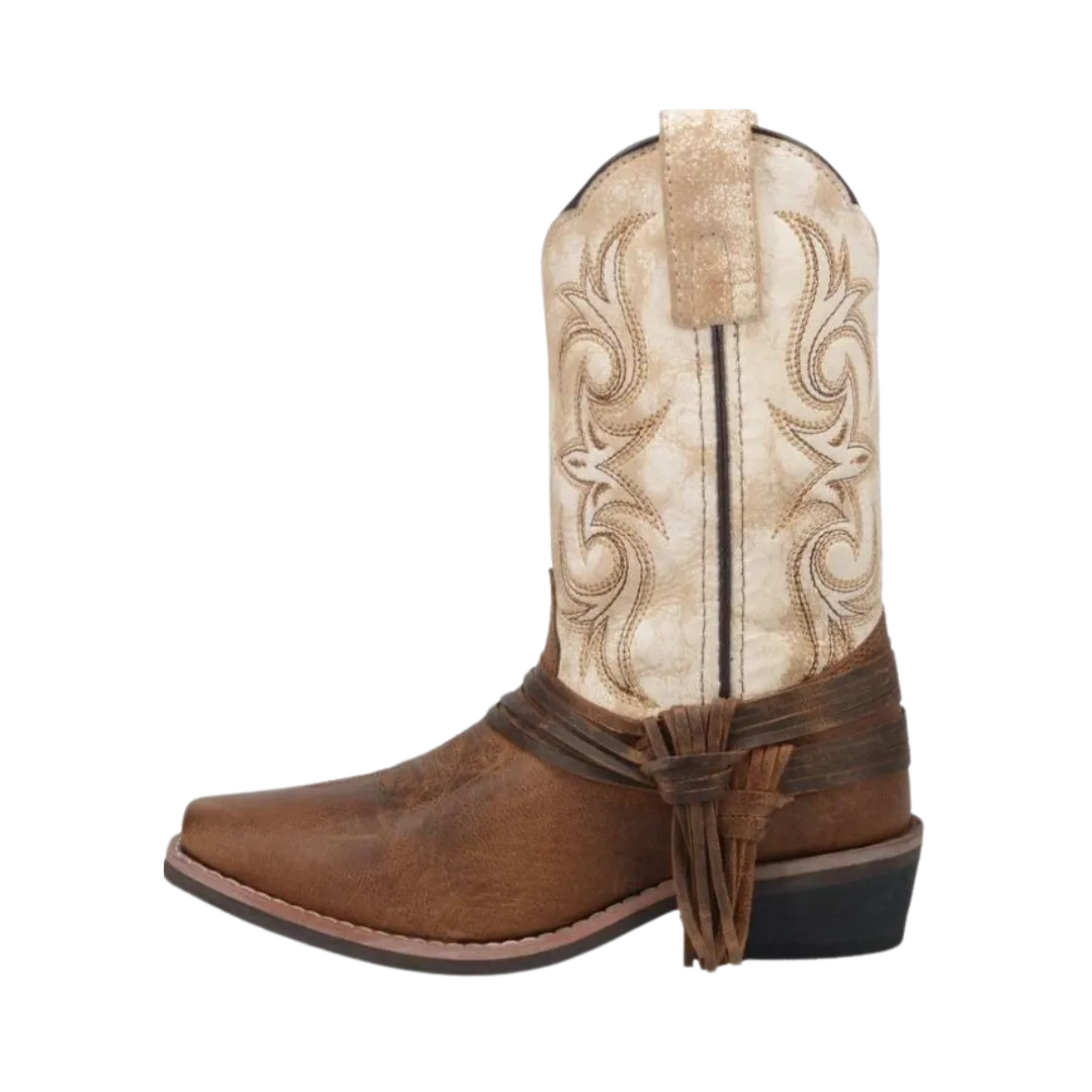 Dan Post Kid's Lil Myra Square Cowgirl Brown Boots