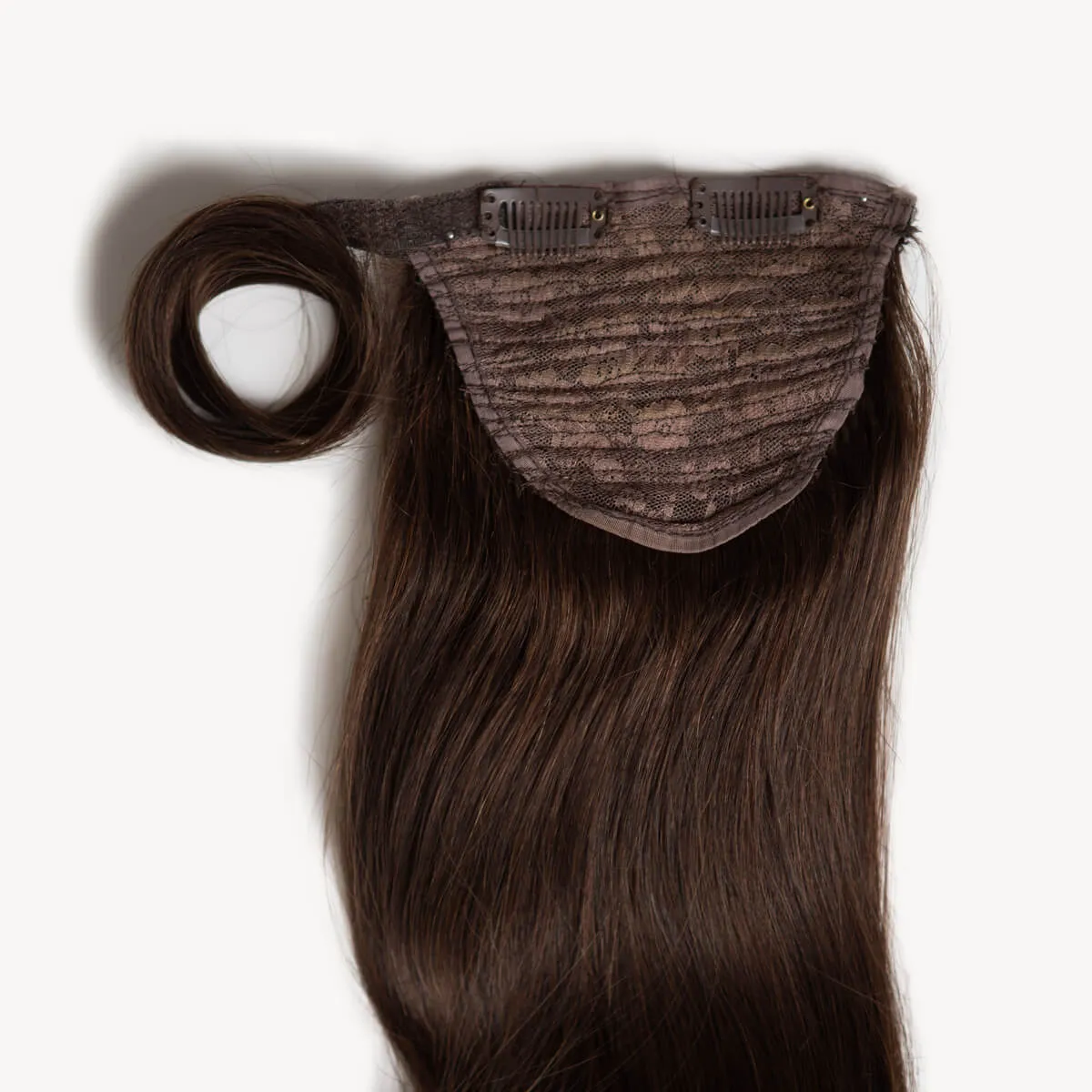 Dark Brown, 24" Clip-in Ponytail Hair Extensions, #2 | 200g