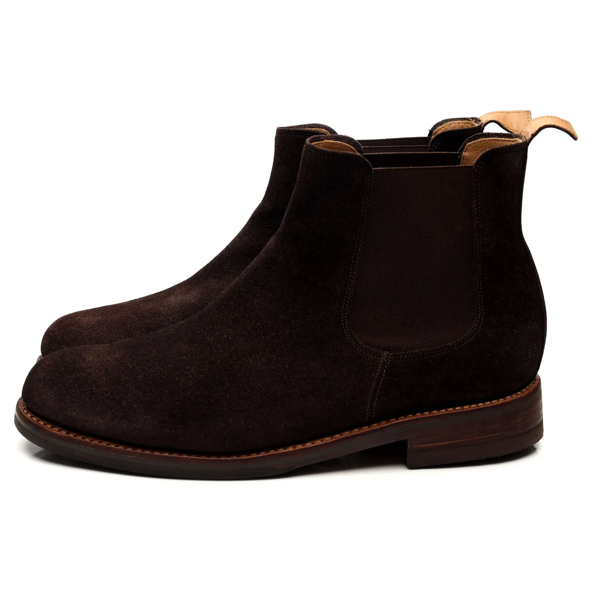 Dark Brown Suede Chelsea Boots UK 8.5 G