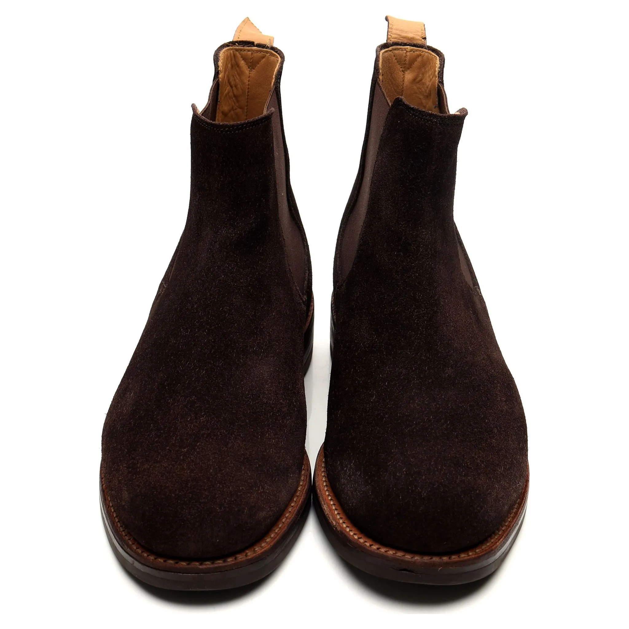 Dark Brown Suede Chelsea Boots UK 8.5 G