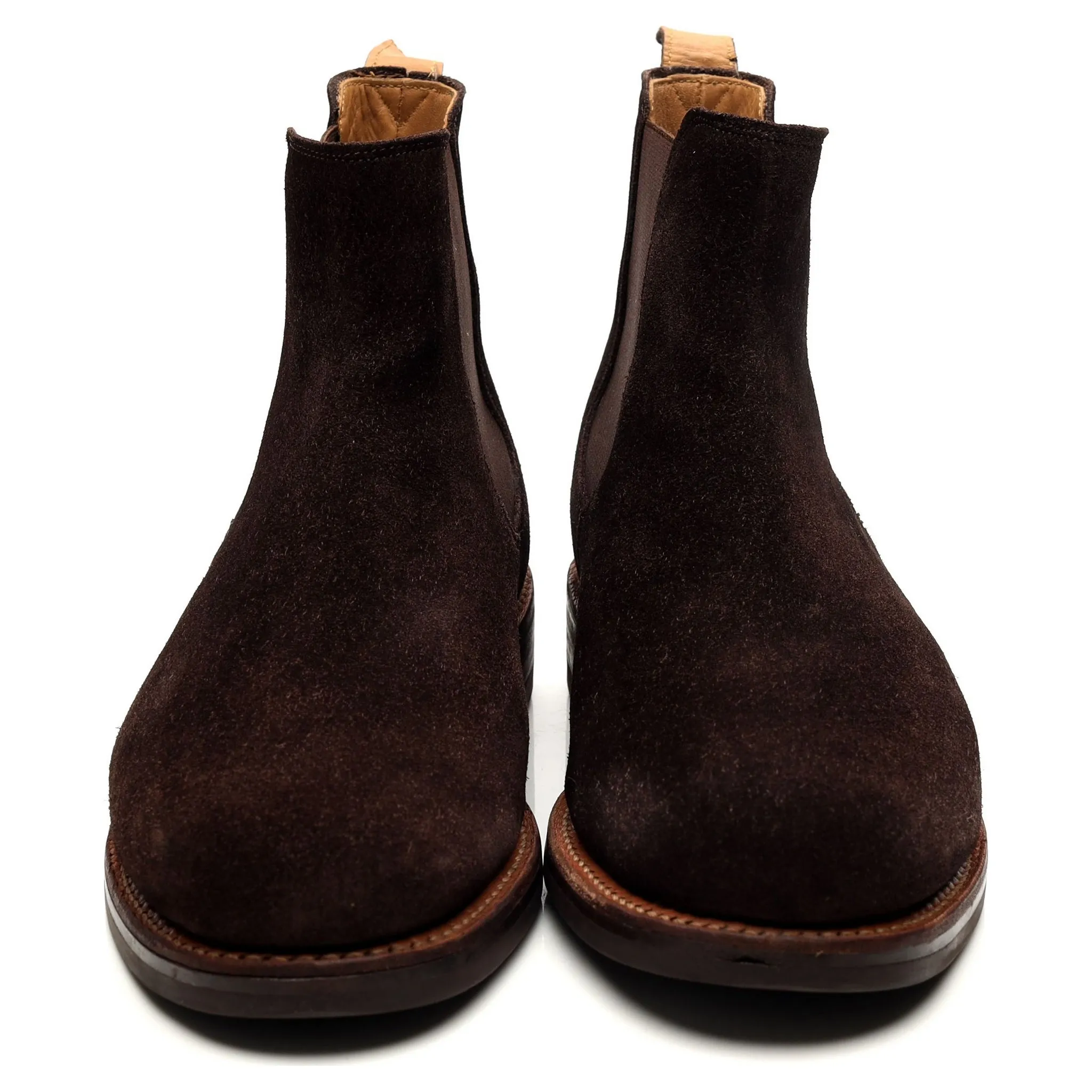 Dark Brown Suede Chelsea Boots UK 8.5 G