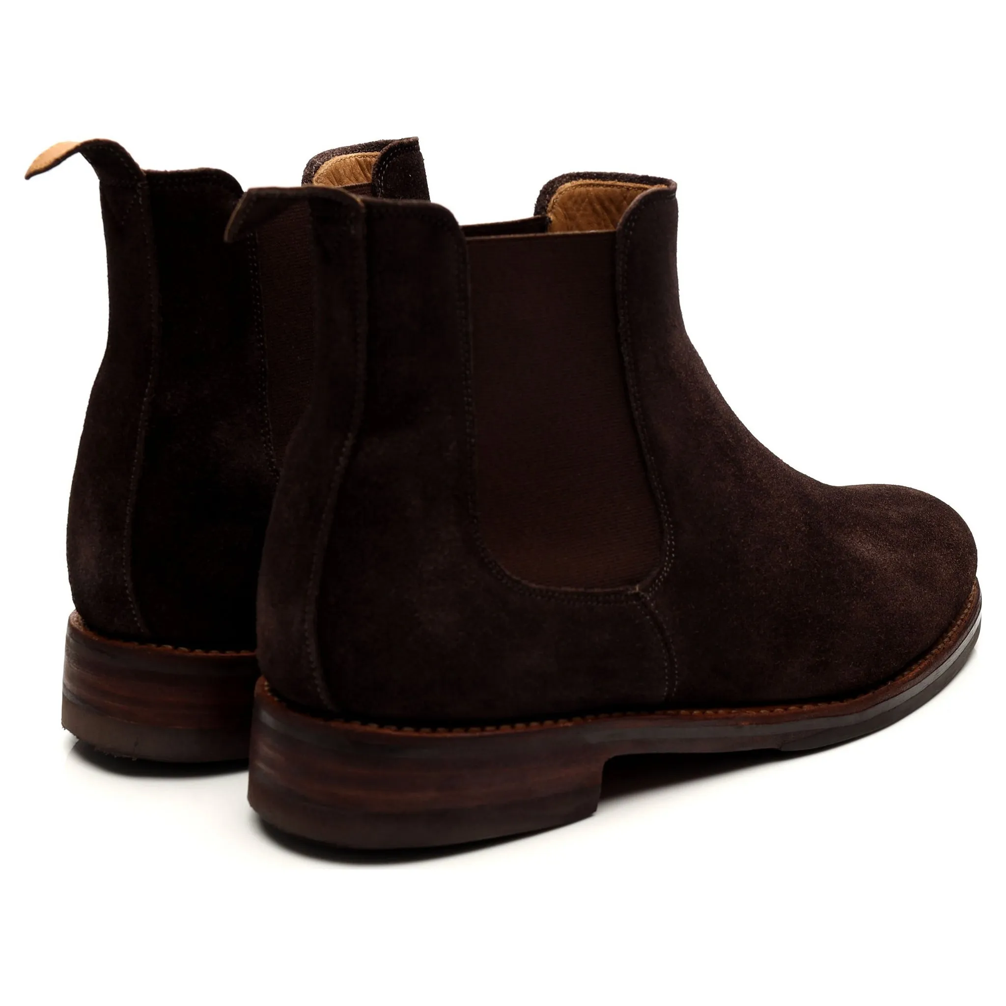 Dark Brown Suede Chelsea Boots UK 8.5 G