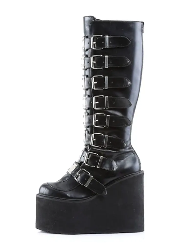 DEMONIA SWING-815 - BLACK VEGAN LEATHER ✰ PRE ORDER ✰