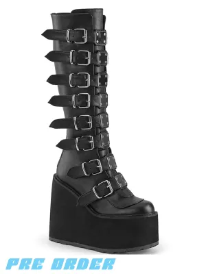 DEMONIA SWING-815 - BLACK VEGAN LEATHER ✰ PRE ORDER ✰