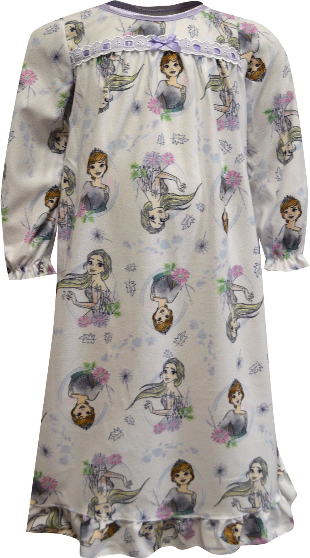 Disney Frozen Anna and Elsa Traditional Flannel Toddler Nightgown