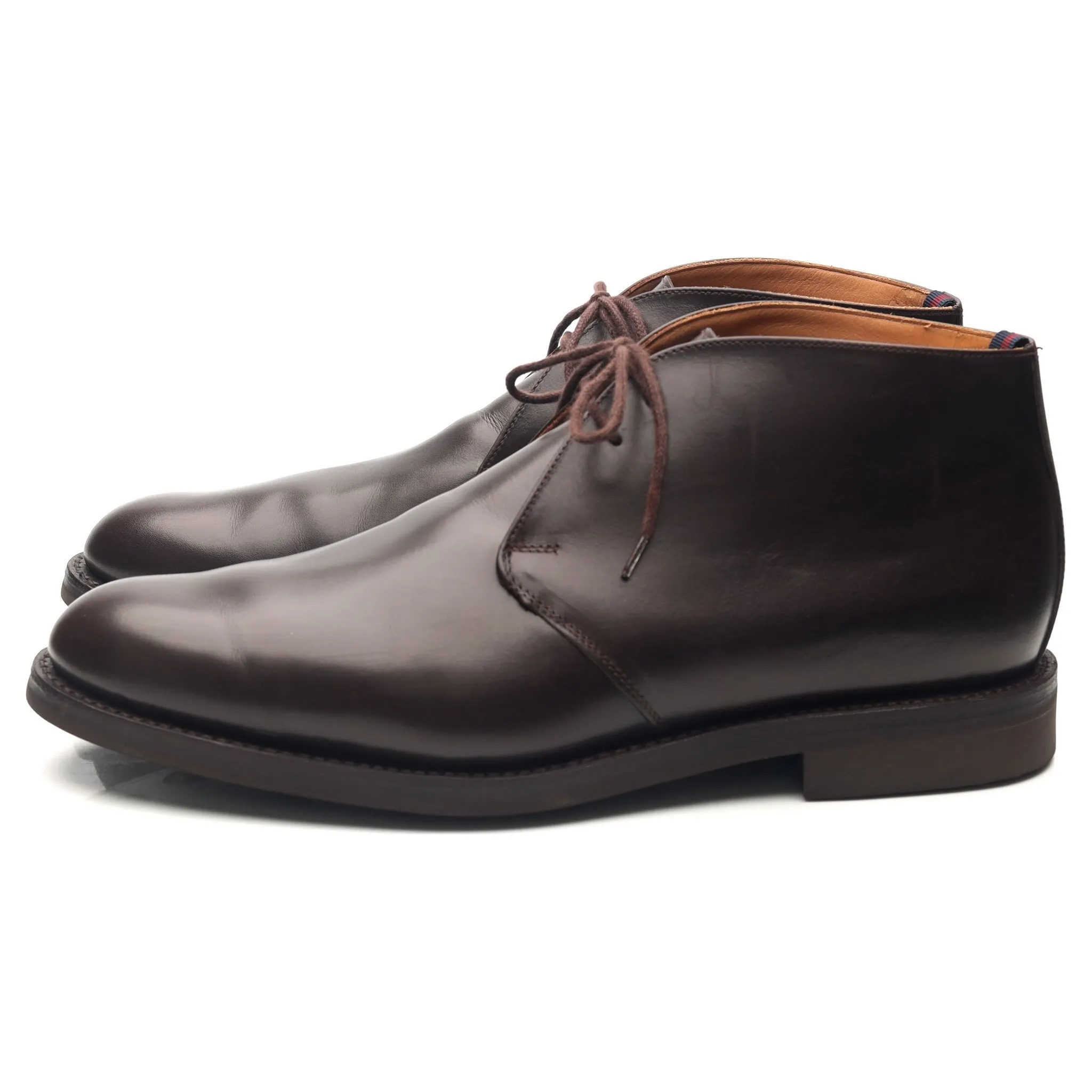 'Dublin' Dark Brown Leather Chukka Boots UK 9.5 F