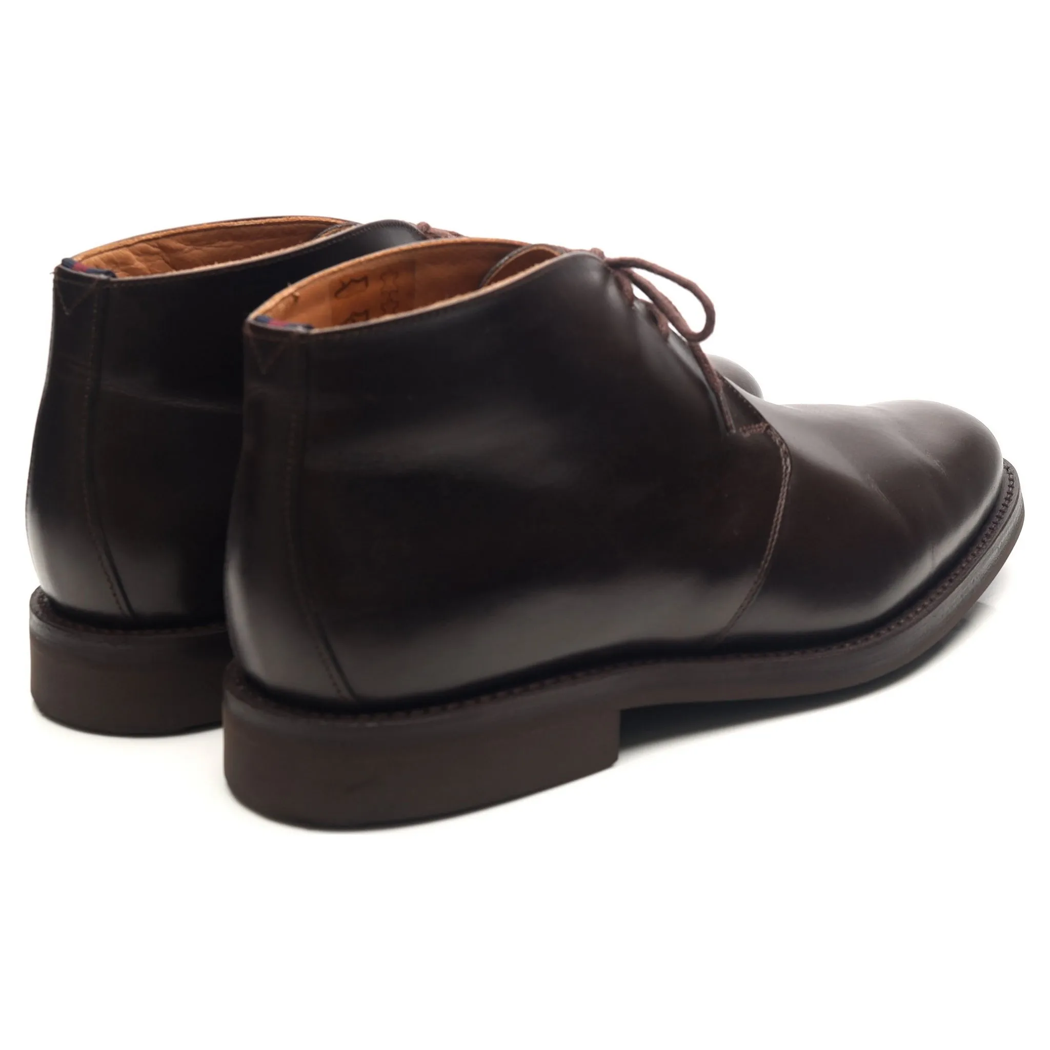 'Dublin' Dark Brown Leather Chukka Boots UK 9.5 F