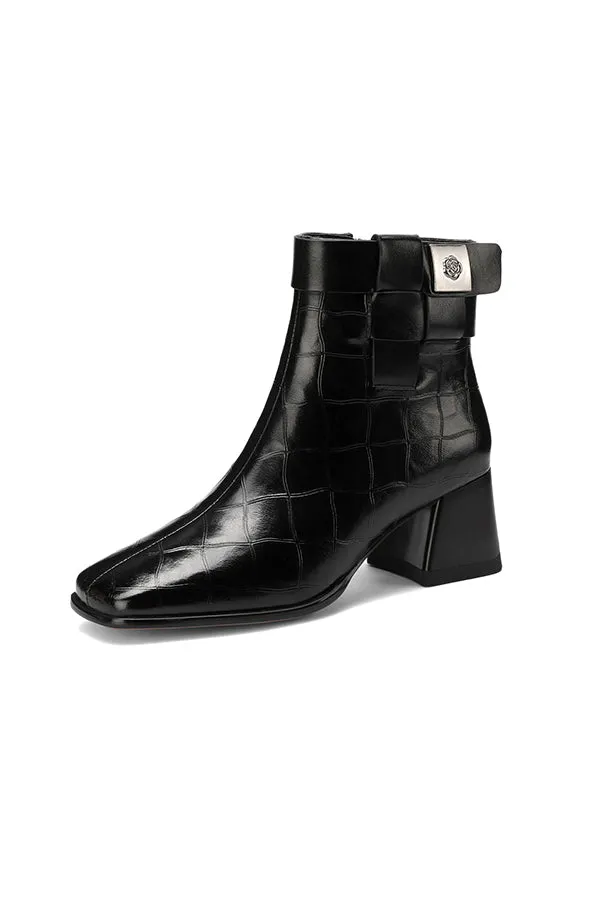 ElegantLuxe Chic Zipper High Heel Boots