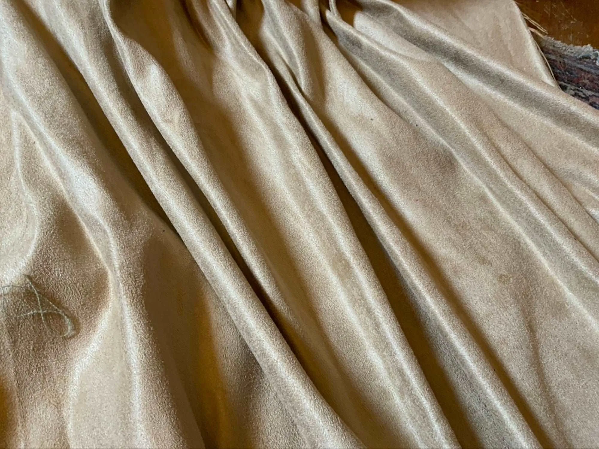 FAUX SUEDE FABRIC -Tan Colour - 150 cms - 280gsm CLEARANCE