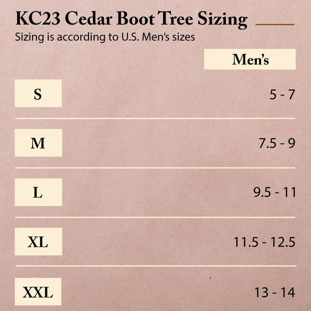 FootFitter Boot Trees for Men, Adjustable Split Toe Aromatic Cedar- KC23