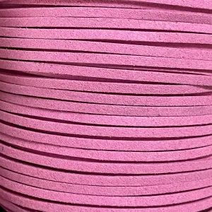 French Rose Faux Suede Leather Cord per metre