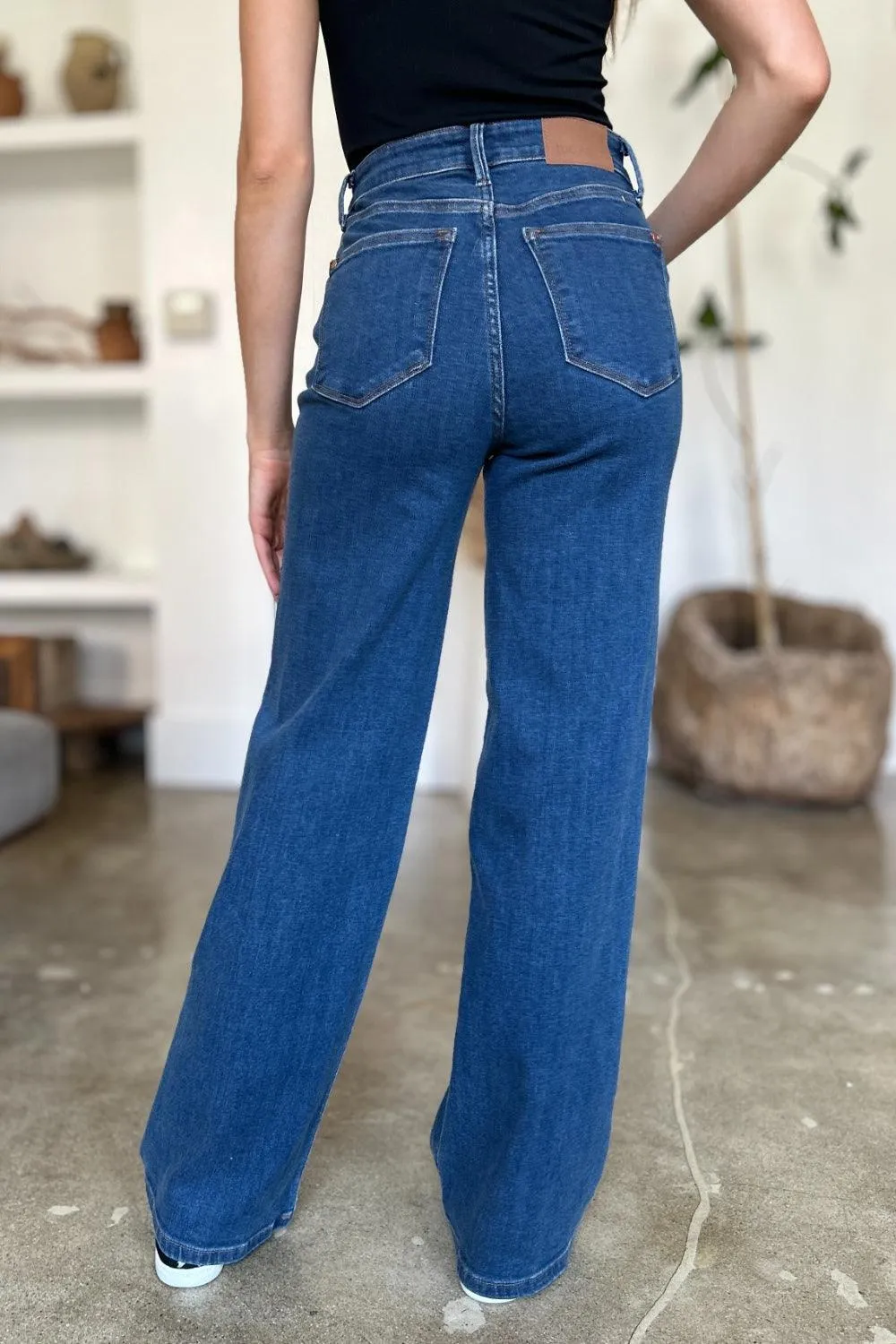 Full Size High Rise Straight Jeans