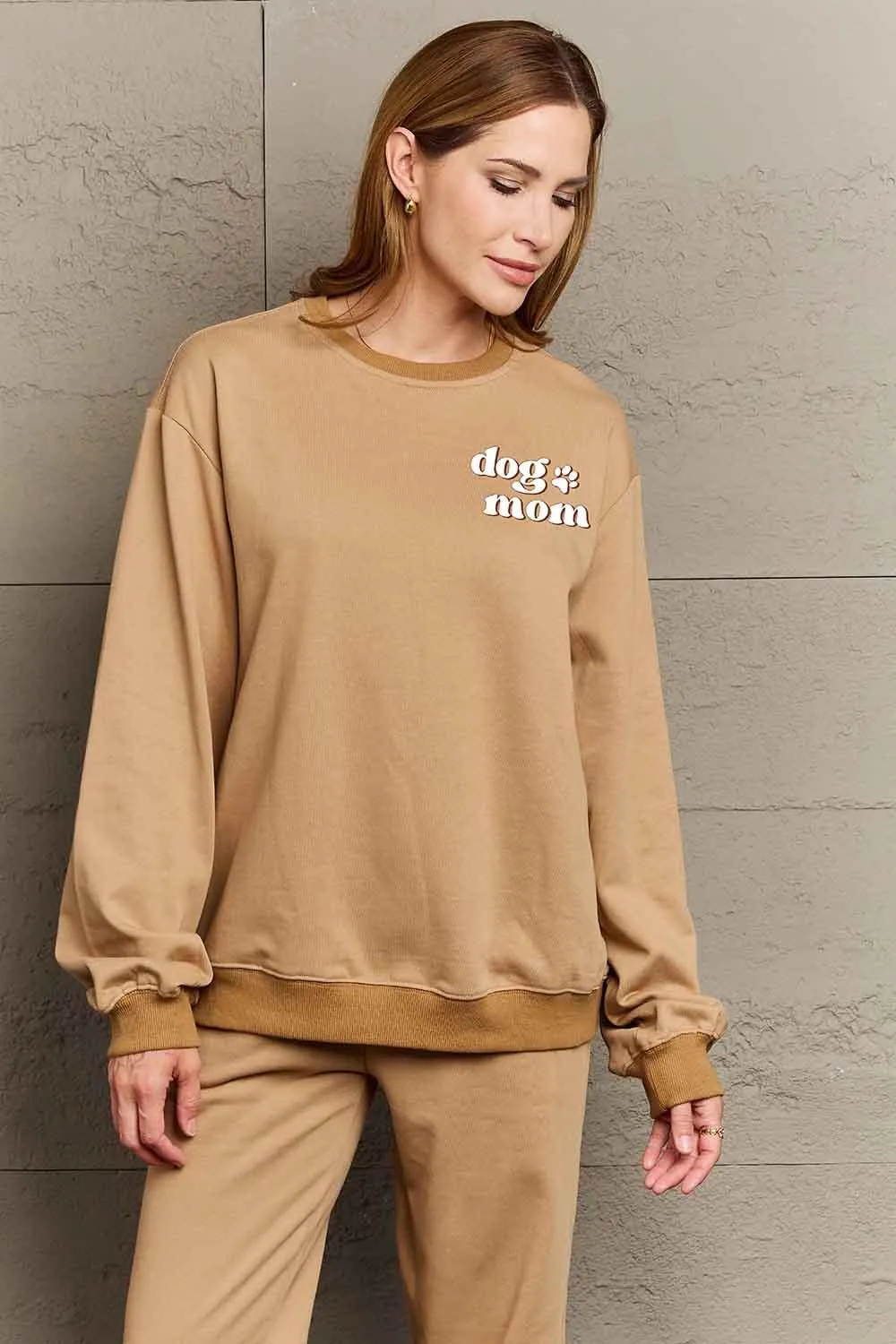 Full Size Round Neck Graphic Sweatshirt