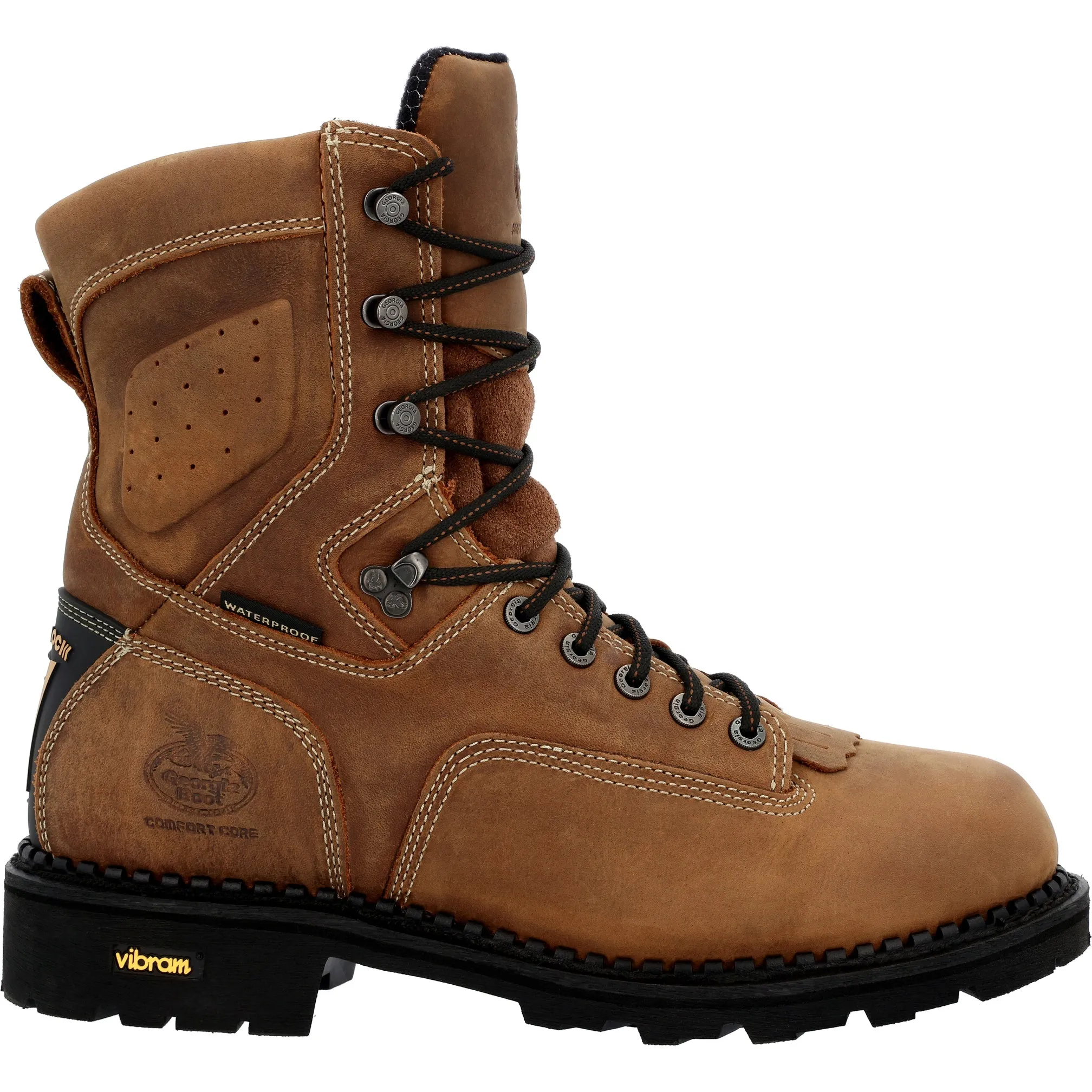 Georgia Men's Comfort Core Waterproof Low Heel Logger Work Boot GB00122