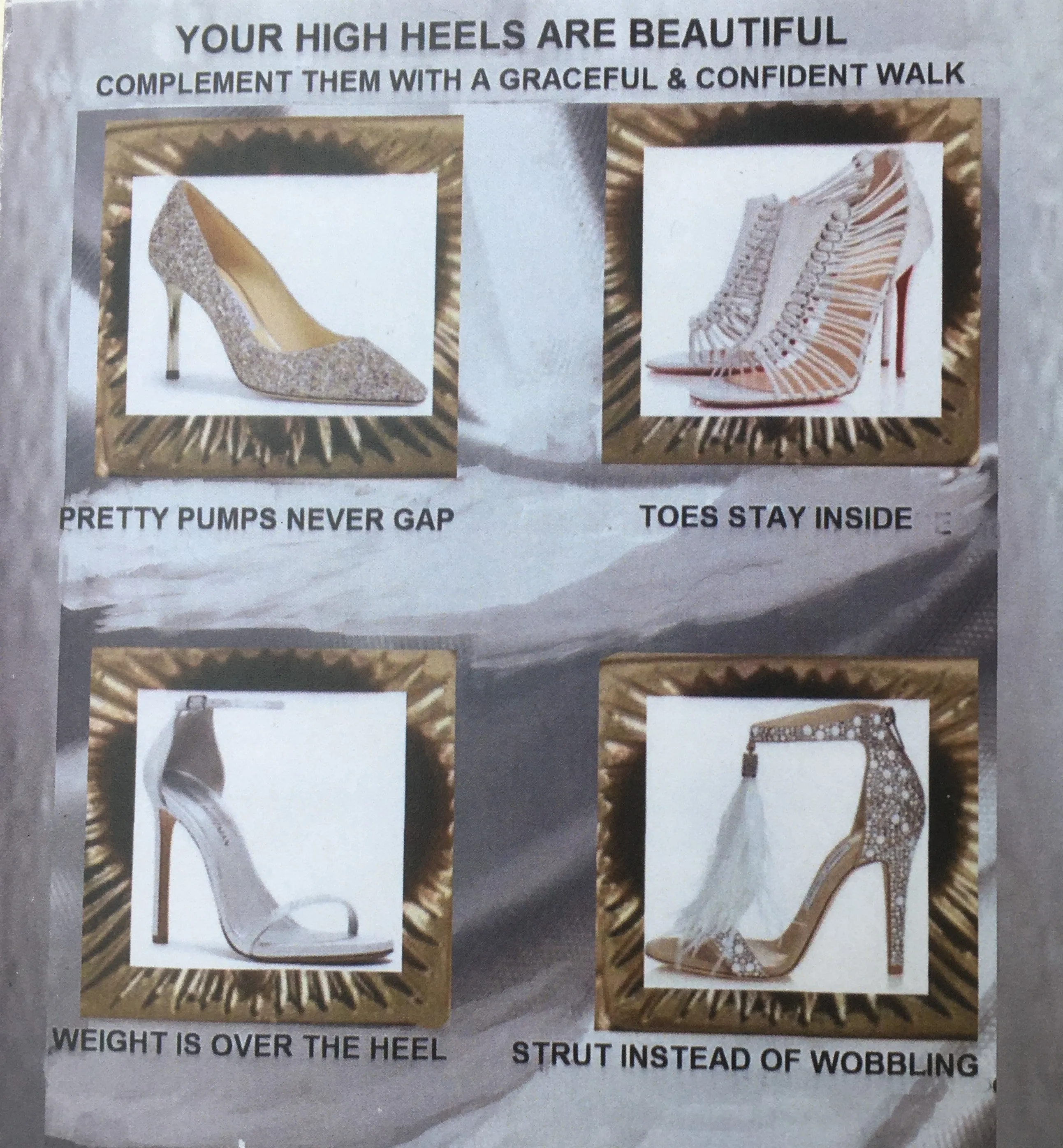 High Heel Shoe Inserts 2"  heels, Silk Georgette, Rebounding Soft Polyurethane, Ergonomic Toe Grips, Hand Finished