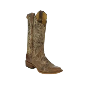 Justin Women's Katia Western Tan Distressed Boots