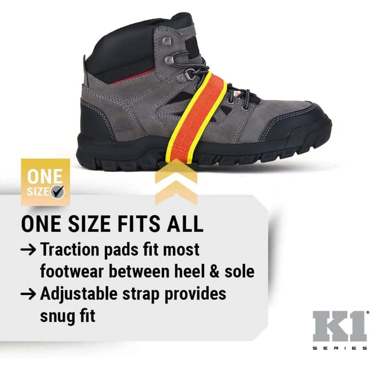 K1 Ice Cleats Original Mid-Sole Ice Cleats Low-Profile Intrinsic - Hi-Vis