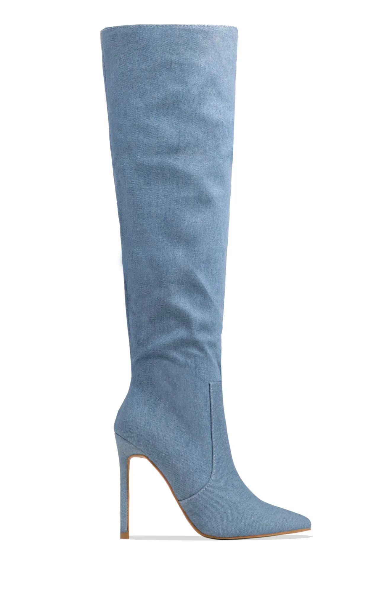 Keep My Cool High Heel Boots - Denim