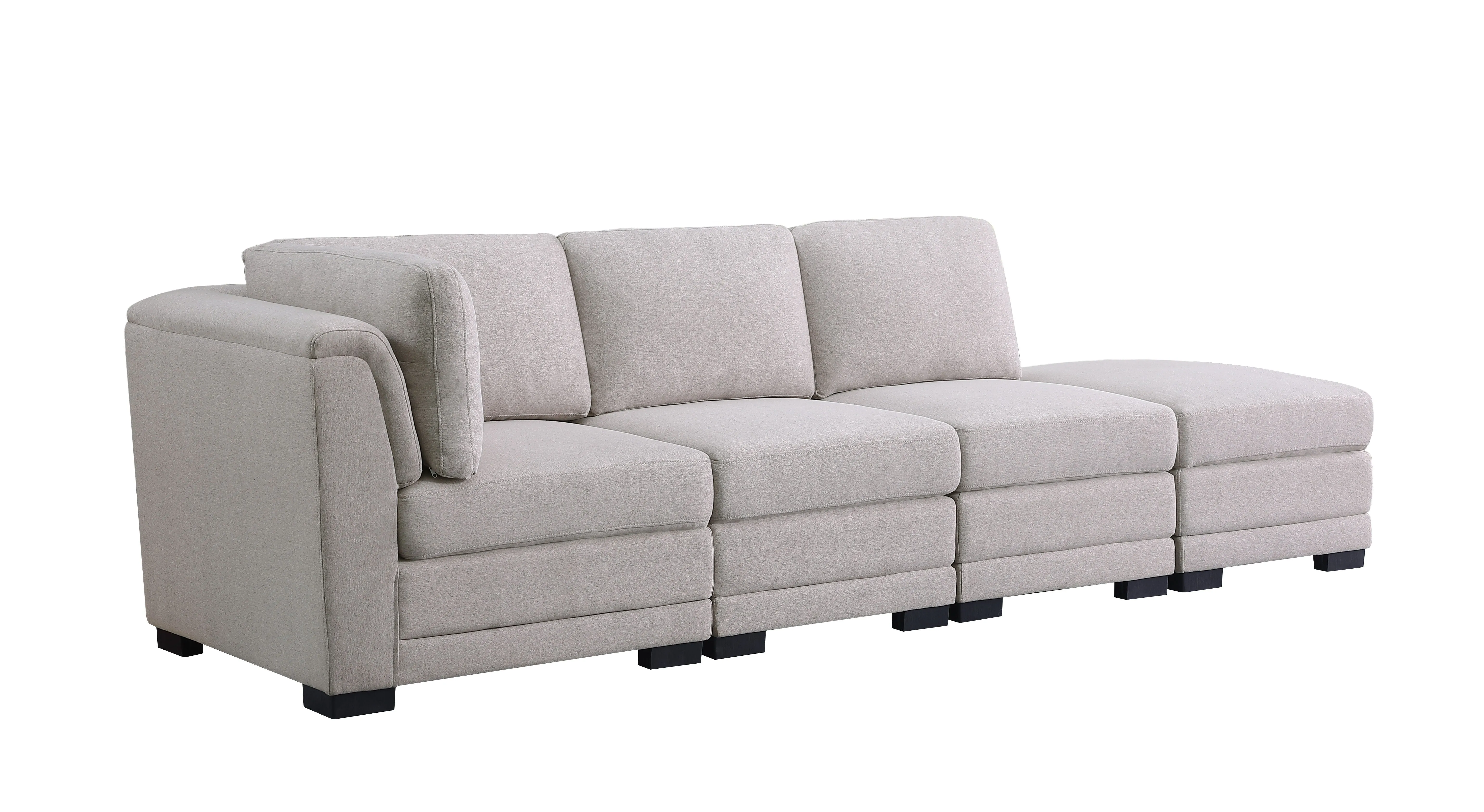 Kristin - Linen Fabric Reversible Sofa